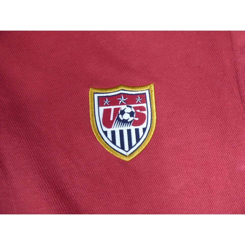 Nike Team US Soccer Federation Red Dri-FIT Polo Shirt Mens XL Embroidered Crest